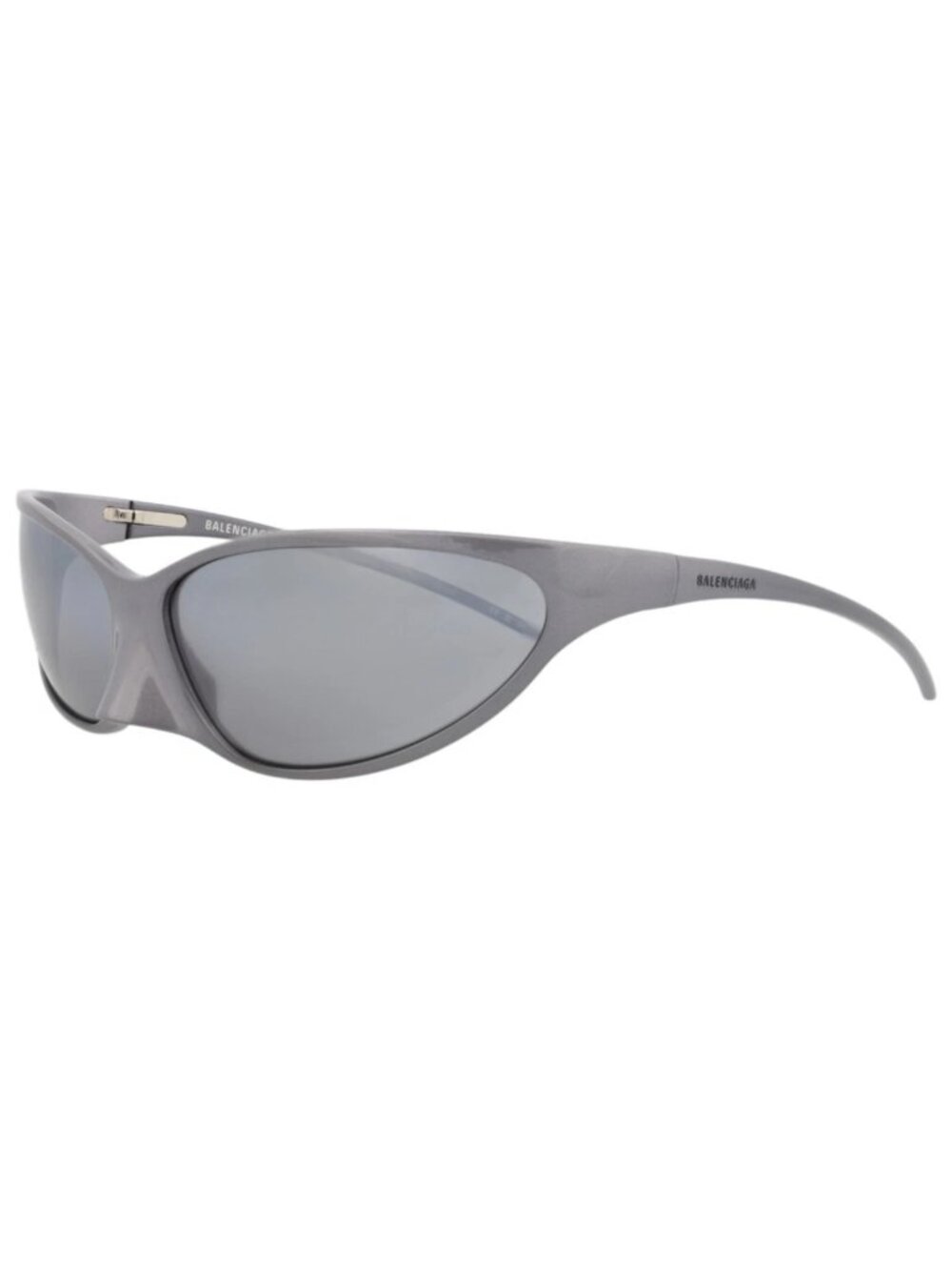 New Balenciaga Women's Sunglasses Shield Wrap Alluminium Frame Unisex Grey Grey